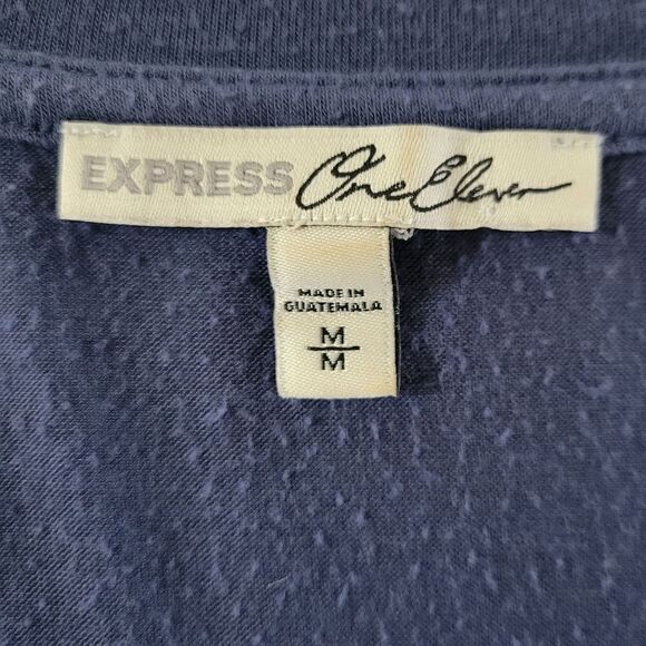 Express Women's Blue Crewneck Graphic Live in the Moment Long Sleeve Top - Picture 2 of 10
